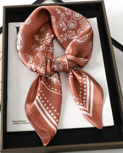 Elegant Leopard Print Silk Scarf - Premium Women's Fashion Accessory