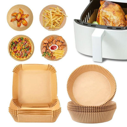 Round Non-Stick Parchment Paper Liners for Effortless Air Fryer Cooking