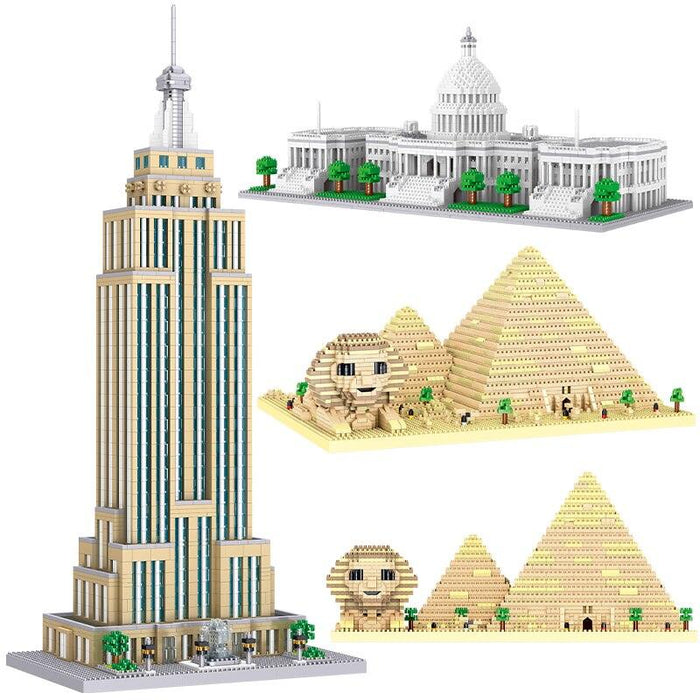 World Landmarks Replica Architecture Building Blocks Set - Educational Eco-Friendly Toy Kit for Kids - 5594PCS Simulation Bricks for Creative Exploration