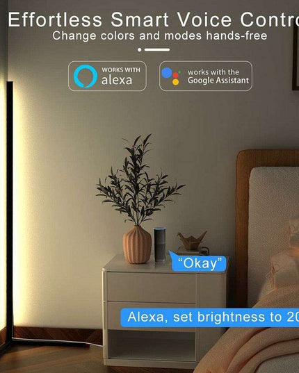 Interactive Sound-Responsive LED Floor Lamp with Full Spectrum Color Control