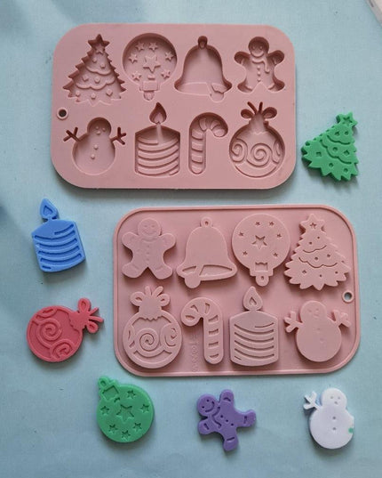 Holiday Spirit Silicone Mold Set for Creative Christmas Baking