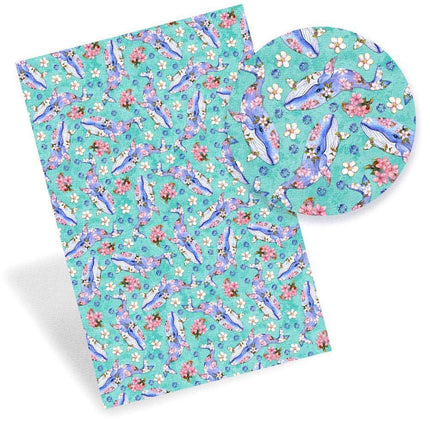 Artistic Faux Leather Crafting Sheets with Playful Pet Patterns - DIY Creative Kit