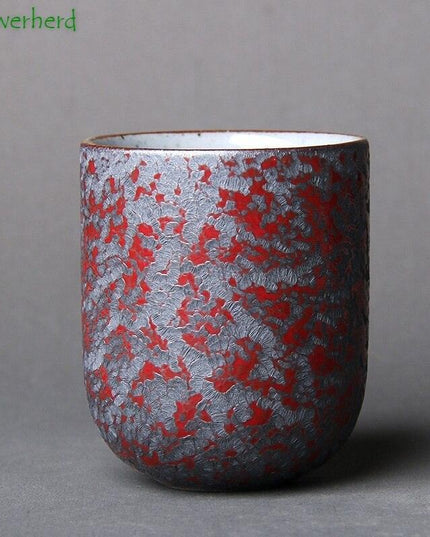 Elegant Artisan Japanese Large Ceramic Tea Cup with Unique Glaze Finish