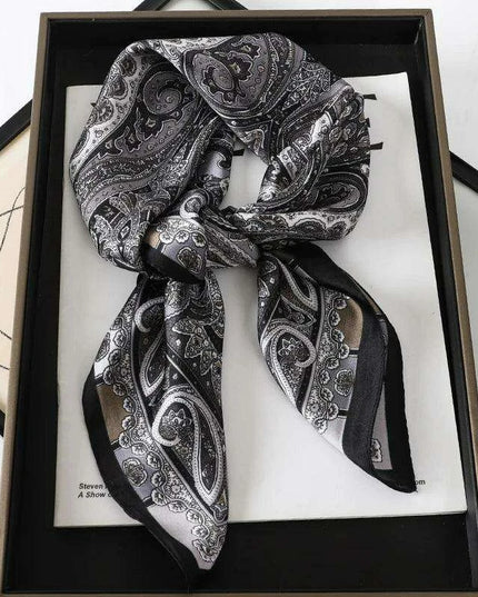 Elegant Leopard Print Silk Scarf - Premium Women's Fashion Accessory