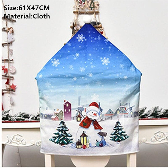 Enchanting Christmas Gnome Chair Cover - Whimsical Festive Home Decoration