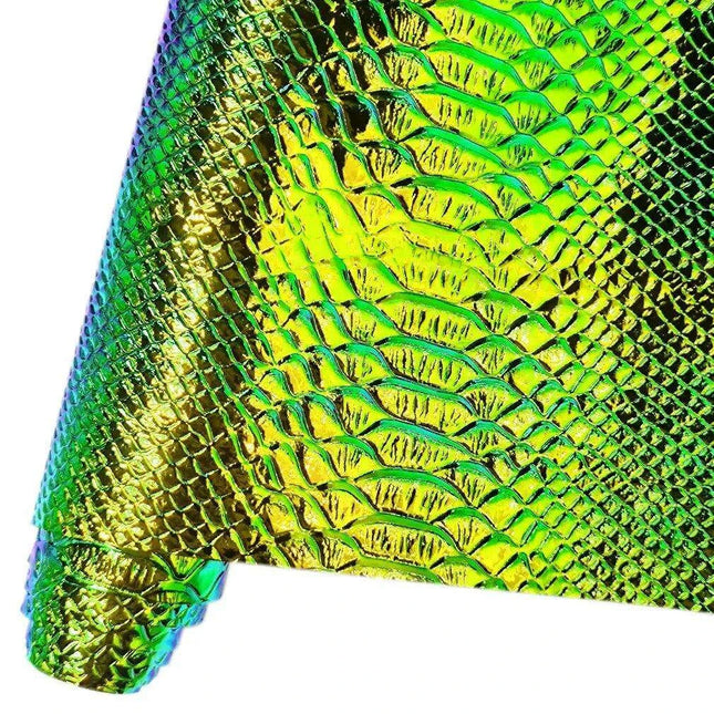 Captivating Iridescent Snake Skin Faux Leather Roll - The Ultimate Crafting Essential