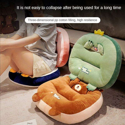 Kawaii Critter Plush Seating Cushion - Cozy Office Mat