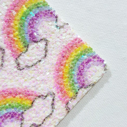 Vibrant Rainbow Faux Leather Sheets: Colorful Crafting Material for Creative Projects