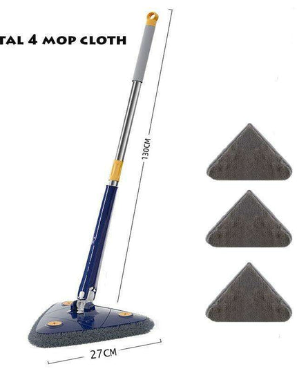 Versatile 360-Degree Telescopic Triangle Mop for Effortless Surface Cleaning