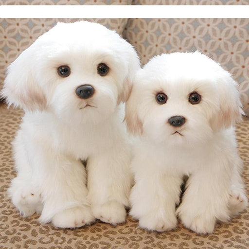 Opulent Maltese Puppy Plush: A Refined Furry Friend