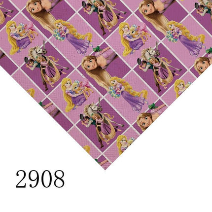 Vibrant Cartoon Character Synthetic Leather Crafting Sheet - A4 Size