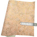 Chunky Glitter Leather Peony Print Fabric in Elegant Beige