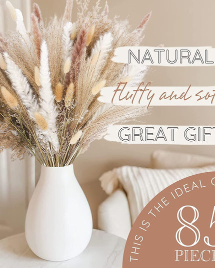 Rustic Bohemian Pampas Grass Bouquet for Weddings and Home Decor - 85 Pieces