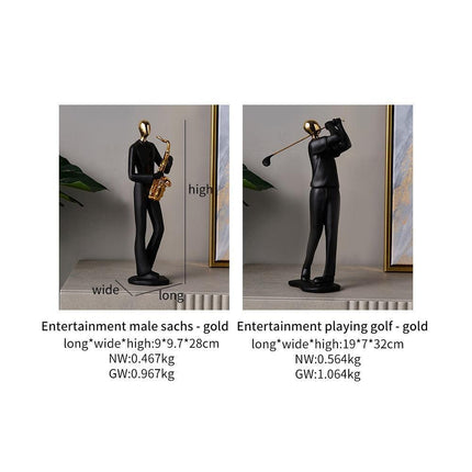 Contemporary Artisan Resin Abstract Figure for Elegant Home Accents
