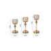 Luxurious Crystal and Metal Glass Tealight Candle Holder for Special Events
