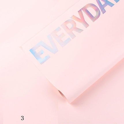 Chic Floral Hot Stamping Gift Wrap Collection - 15 Waterproof Sheets