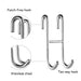 Luxurious Stainless Steel Shower Door Hooks with Silicone Grips - Set of 2