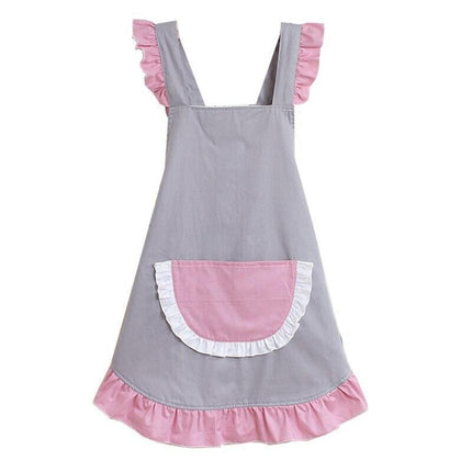 Elegant Korean Lace Cooking Apron for Stylish Chefs