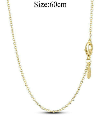 Elegant Customizable 925 Silver O Pendant Necklace for Women - Essential Minimalist Accessory