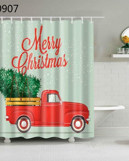 Charming Christmas Tree Shower Curtain Set for a Joyful Bathroom Transformation