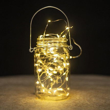 Glistening Golden Copper Wire LED Fairy Lights - Elevate Your Festive Atmosphere