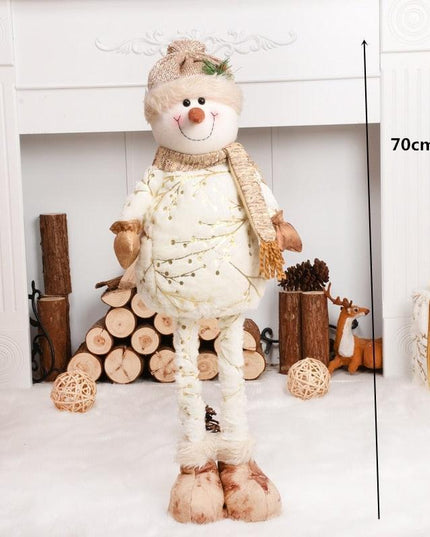 Enchanting Christmas Figurine Collection: Santa, Snowman, and Elk for Festive Home Decor