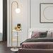 Nordic Chic LED Floor Lamp with Integrated Side Table for Modern Living Spaces