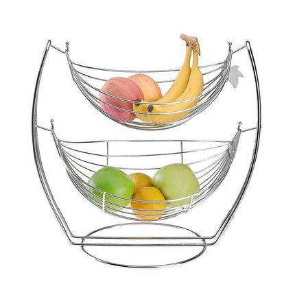 Sleek Stainless Steel Multi-Functional Storage Tray for Fruits and More