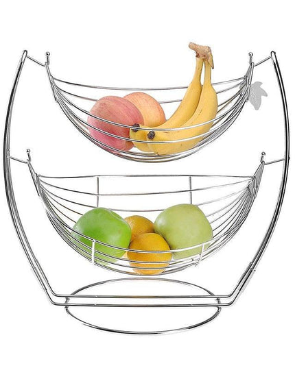 Sleek Stainless Steel Multi-Functional Storage Tray for Fruits and More