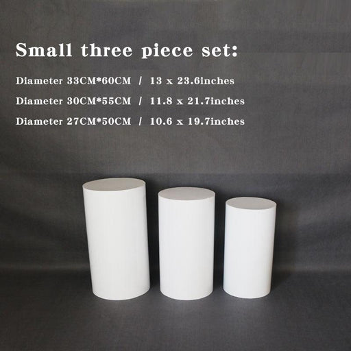 Exquisite Round Cylinder Pedestal Display Set of 3 or 5 pcs