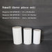 Elegant White and Gold Cylinder Display Pedestals Set