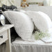 Elegant European White Cotton Lace Pillowcase Set