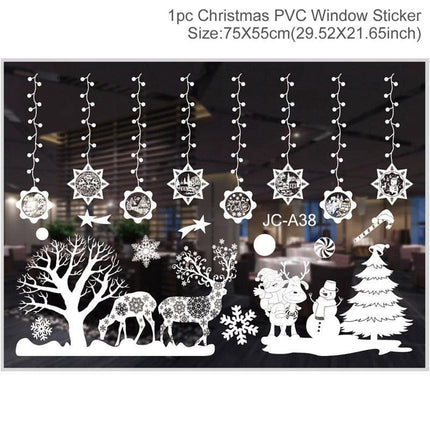 Festive Holiday Celebration Sticker Set: Christmas & New Year Wall and Window Decor