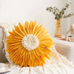 Round  yellow / 1PCS  Cushion cover