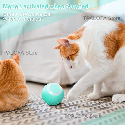Smart Interactive Rotating Cat Play Ball - Fun and Engaging Activity for Indoor Cats