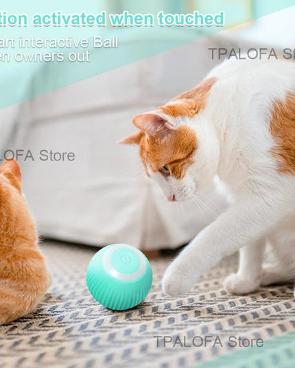 Smart Interactive Rotating Cat Play Ball - Fun and Engaging Activity for Indoor Cats