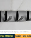 Gray 3 Hooks
