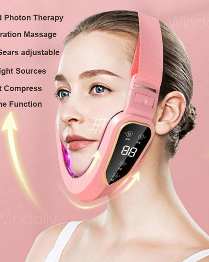 Radiant Contour Facial Sculpting Device: Advanced LED Light Therapy & Intelligent Massage Features