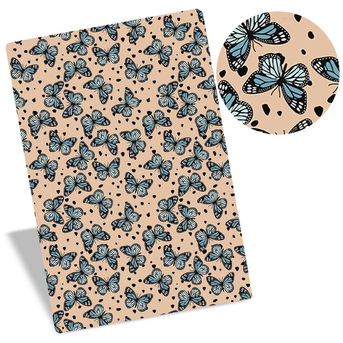 Butterfly Series Faux Leather Fabric Sheets - Crafting Material for DIY Projects with Endless Possibilities