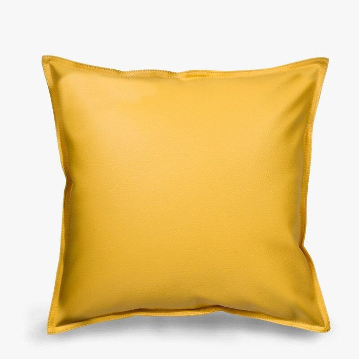 Luxurious PU Leather Pillow Cover - Stain-Resistant Sofa Cushion Protector