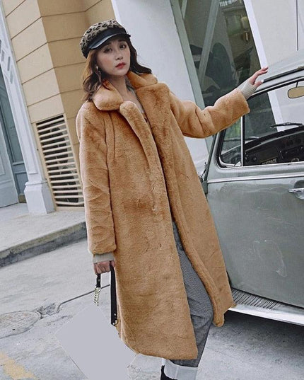 Elegant Faux Rabbit Fur Winter Coat for Ultimate Comfort