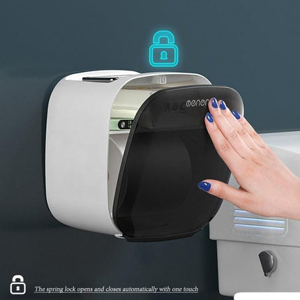 Botanica Luxe Waterproof Toilet Paper Holder with Stylish Storage Shelf