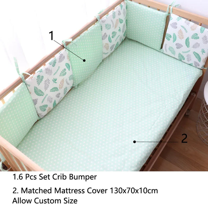 Luxurious Nordic Cartoon Baby Crib Bumper Set: Premium Comfort for Infant Nursery