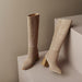 KemeKiss Women's Genuine Leather Knee-High High Heel Boots - Sophisticated Winter Elegance