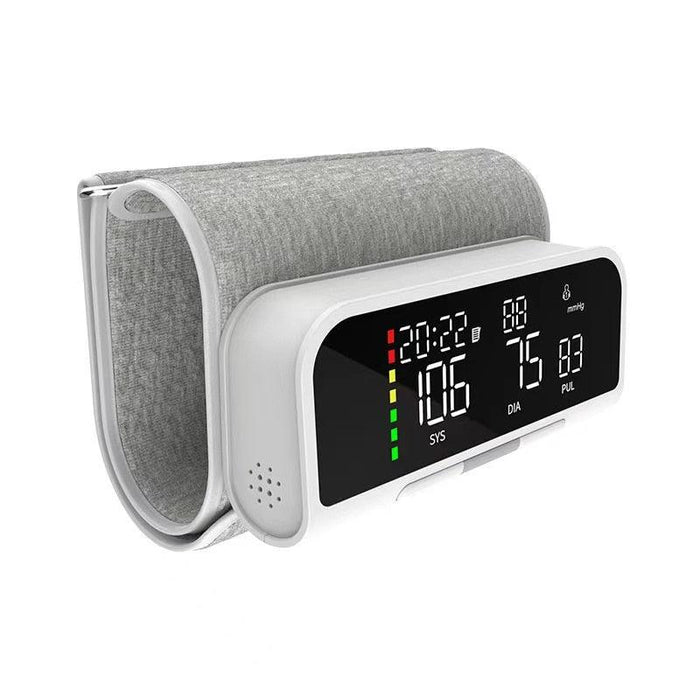 ALL-IN-ONE Arm Blood Pressure Monitor Rechargeable LI-ION Battery Digitization Tricolor LCD Large Screen Sphygmomanometer