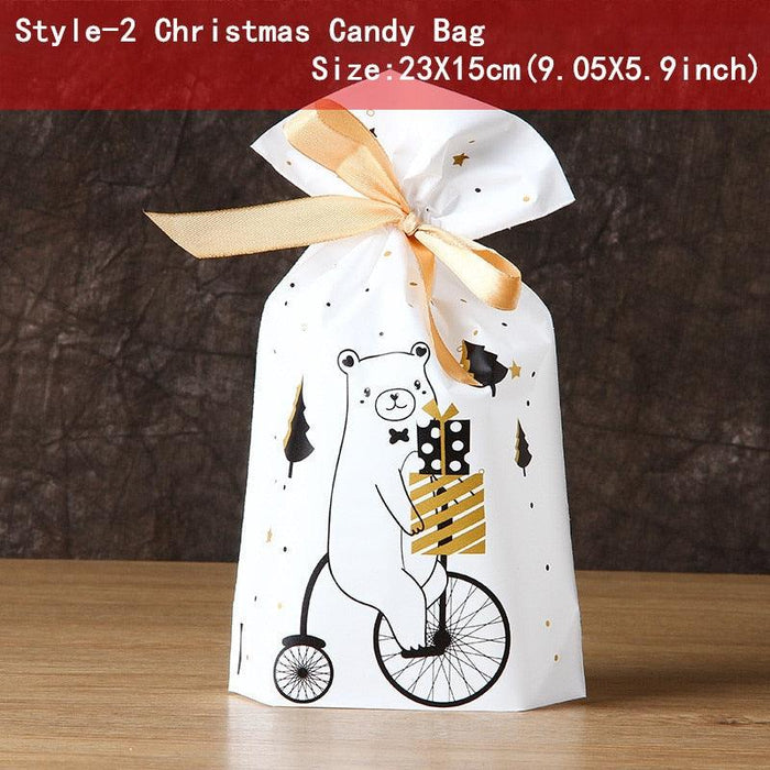 Santa's Festive Candy Gift Bag Set - Pack of 5