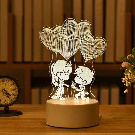 Enchanting 3D Illusion LED Night Light - Illuminate Your Space with Wonder
