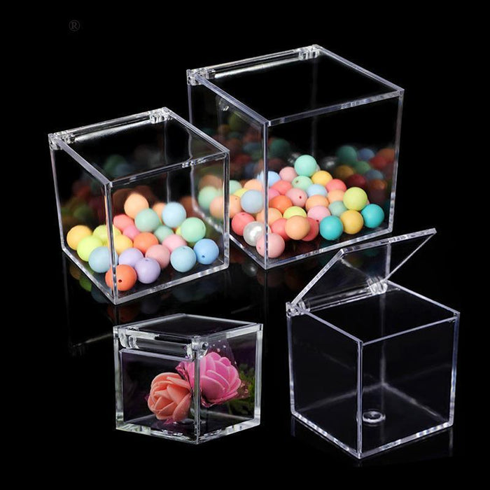 Elegant Acrylic Jewelry Storage Cube for Personalized Celebrations