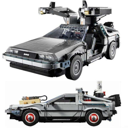 Deluxe Back to the Future Time Machine Building Block Set - Limited Edition for Ages 12+
