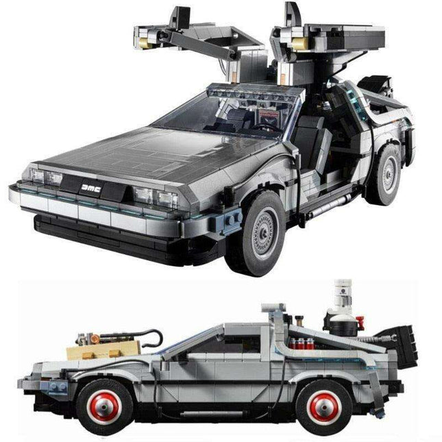 Deluxe Back to the Future Time Machine Building Block Set - Limited Edition for Ages 12+
